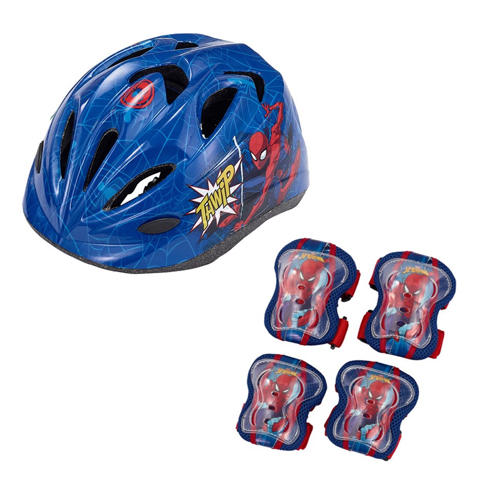 삼천리 자전거 스파이더맨 아동용 어린이 헬멧 보호대 세트
